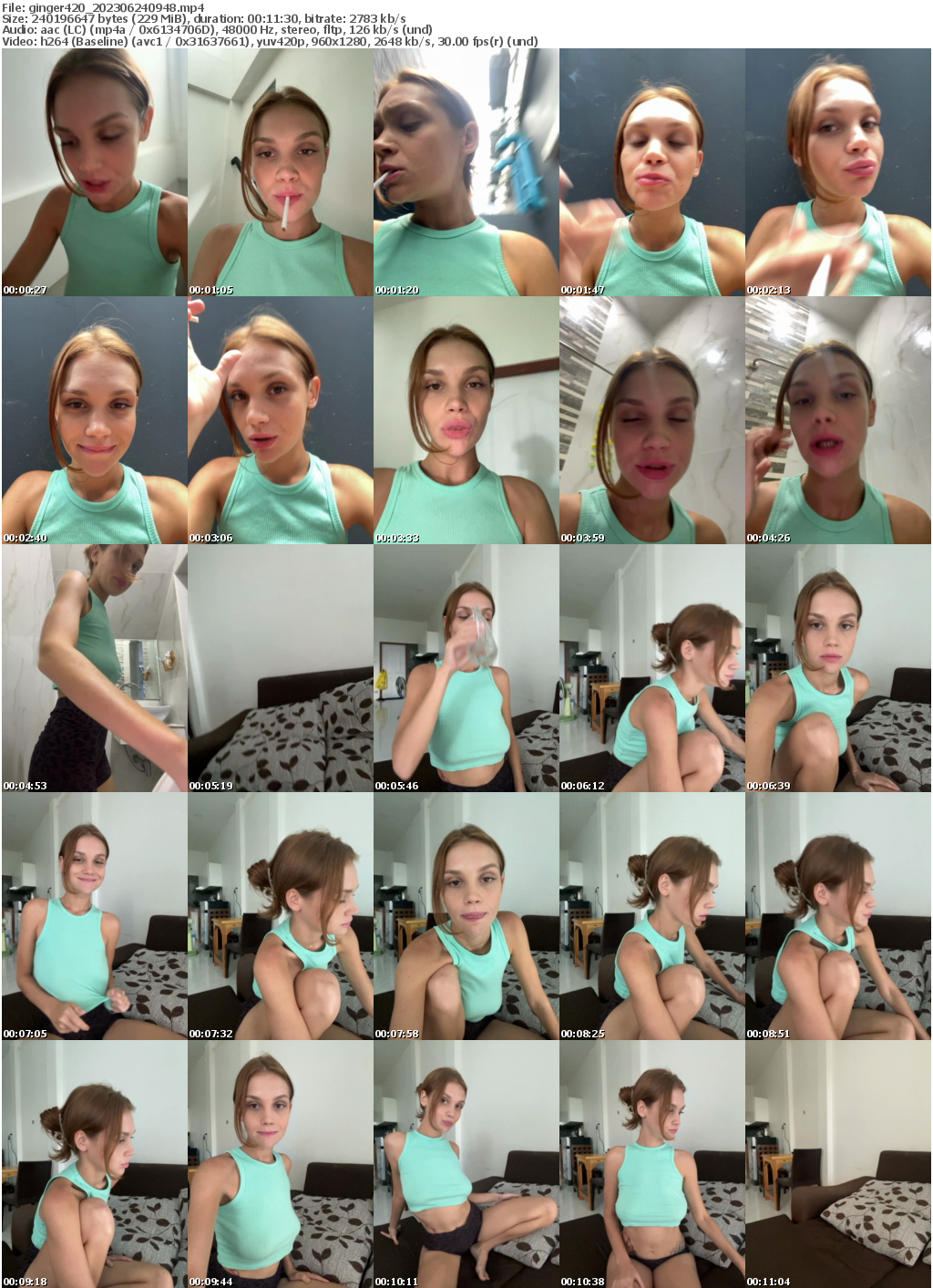 Preview thumb from ginger420 on 2023-06-24 @ bongacams