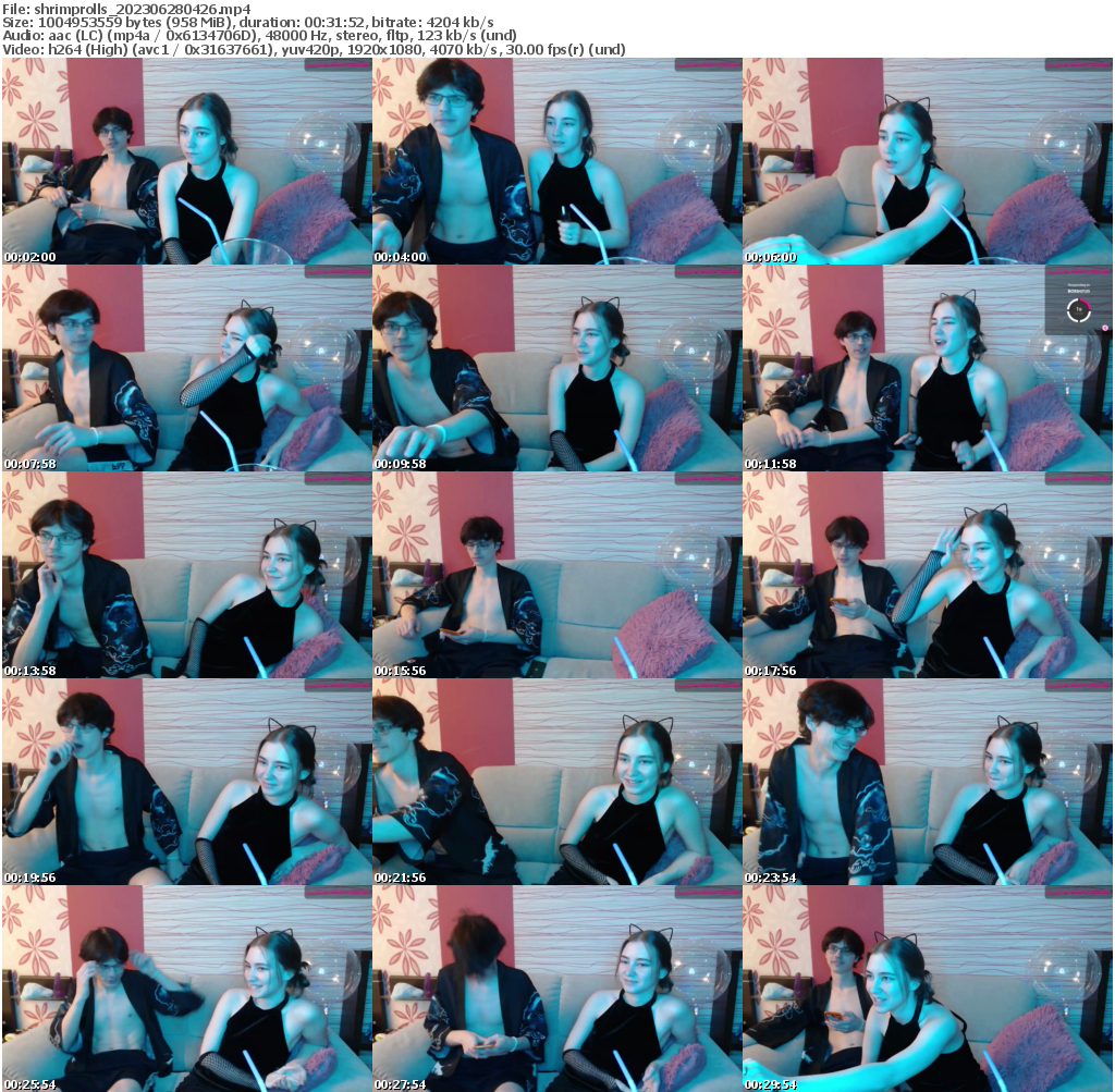 Preview thumb from shrimprolls on 2023-06-28 @ bongacams