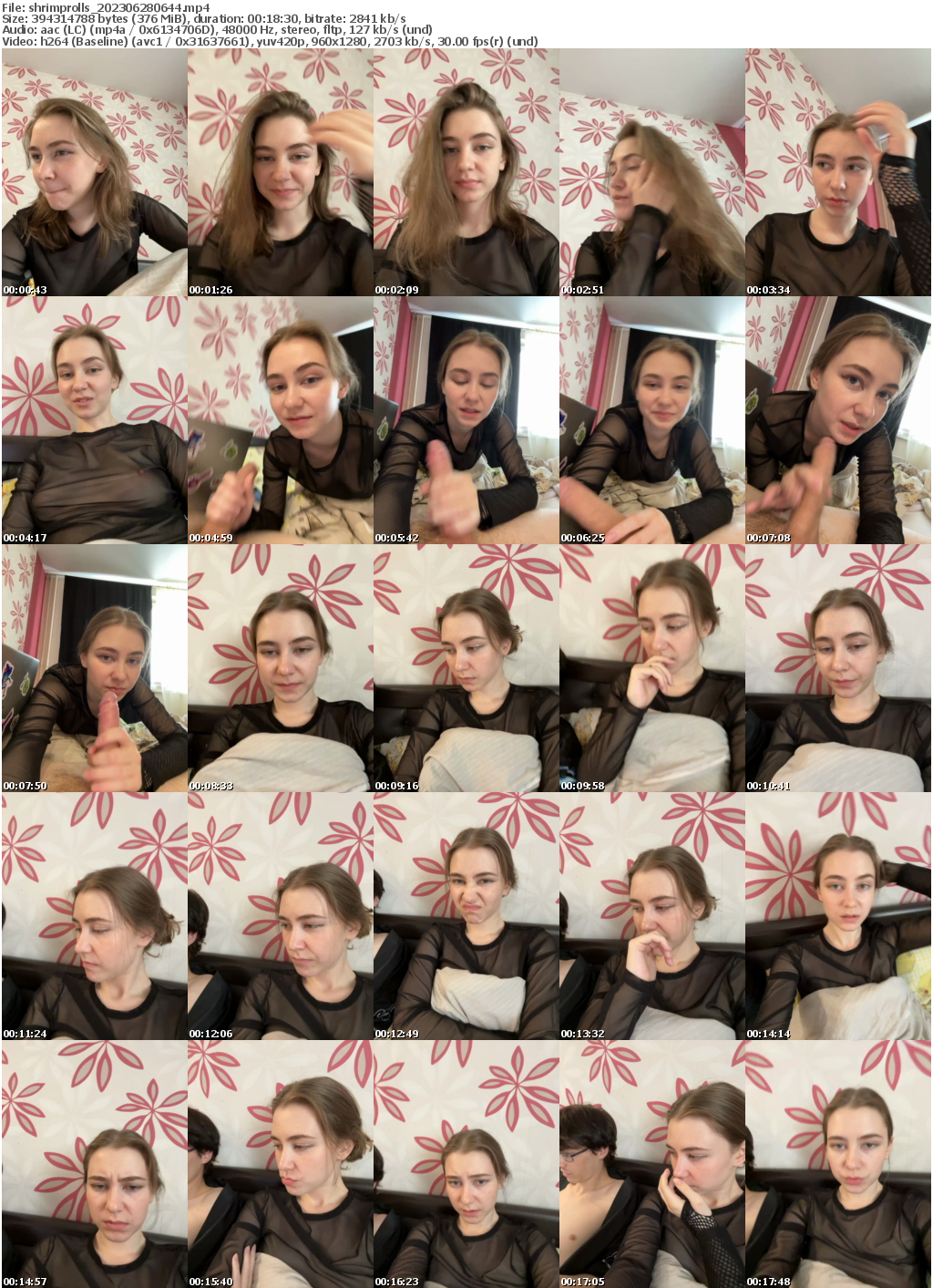 Preview thumb from shrimprolls on 2023-06-28 @ bongacams