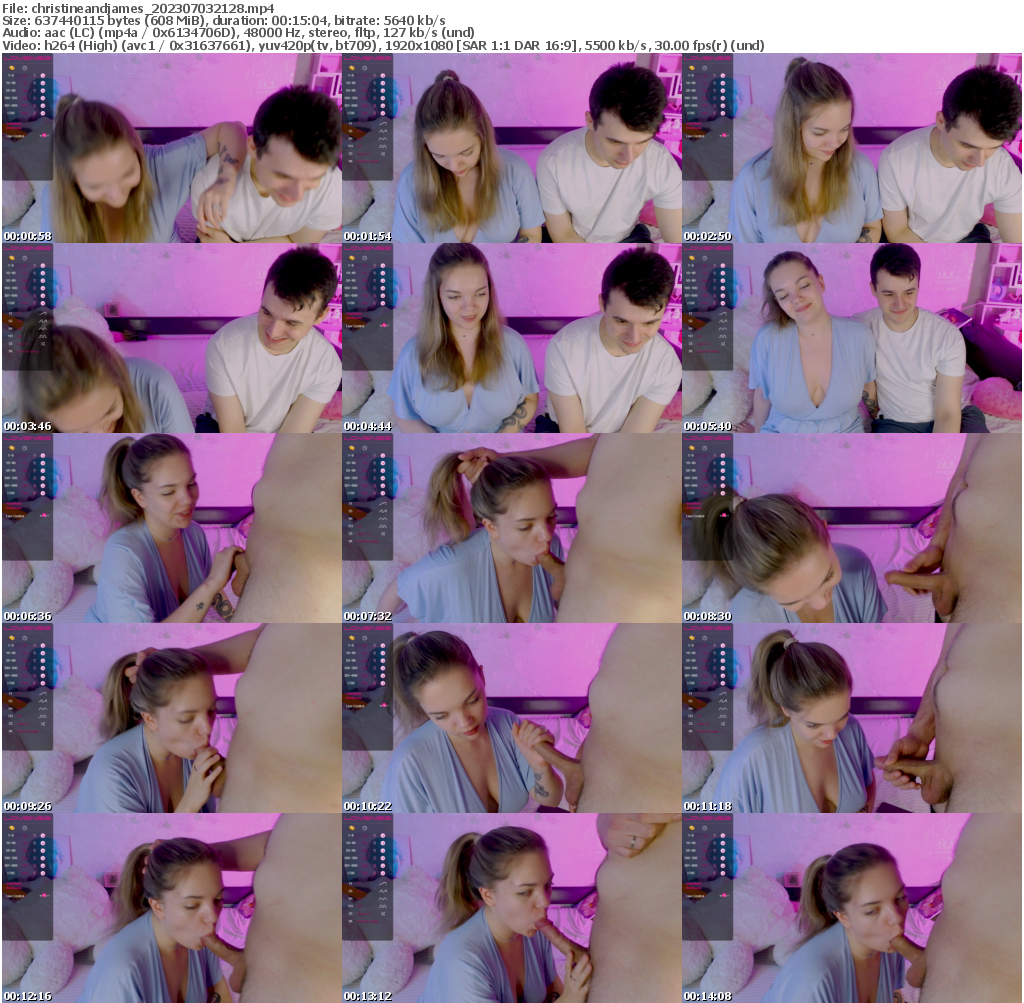 Preview thumb from christineandjames on 2023-07-03 @ bongacams