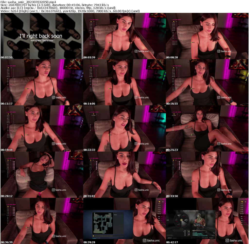 Preview thumb from sasha_unic on 2023-07-03 @ bongacams