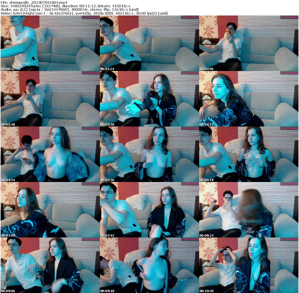 Preview thumb from shrimprolls on 2023-07-04 @ bongacams