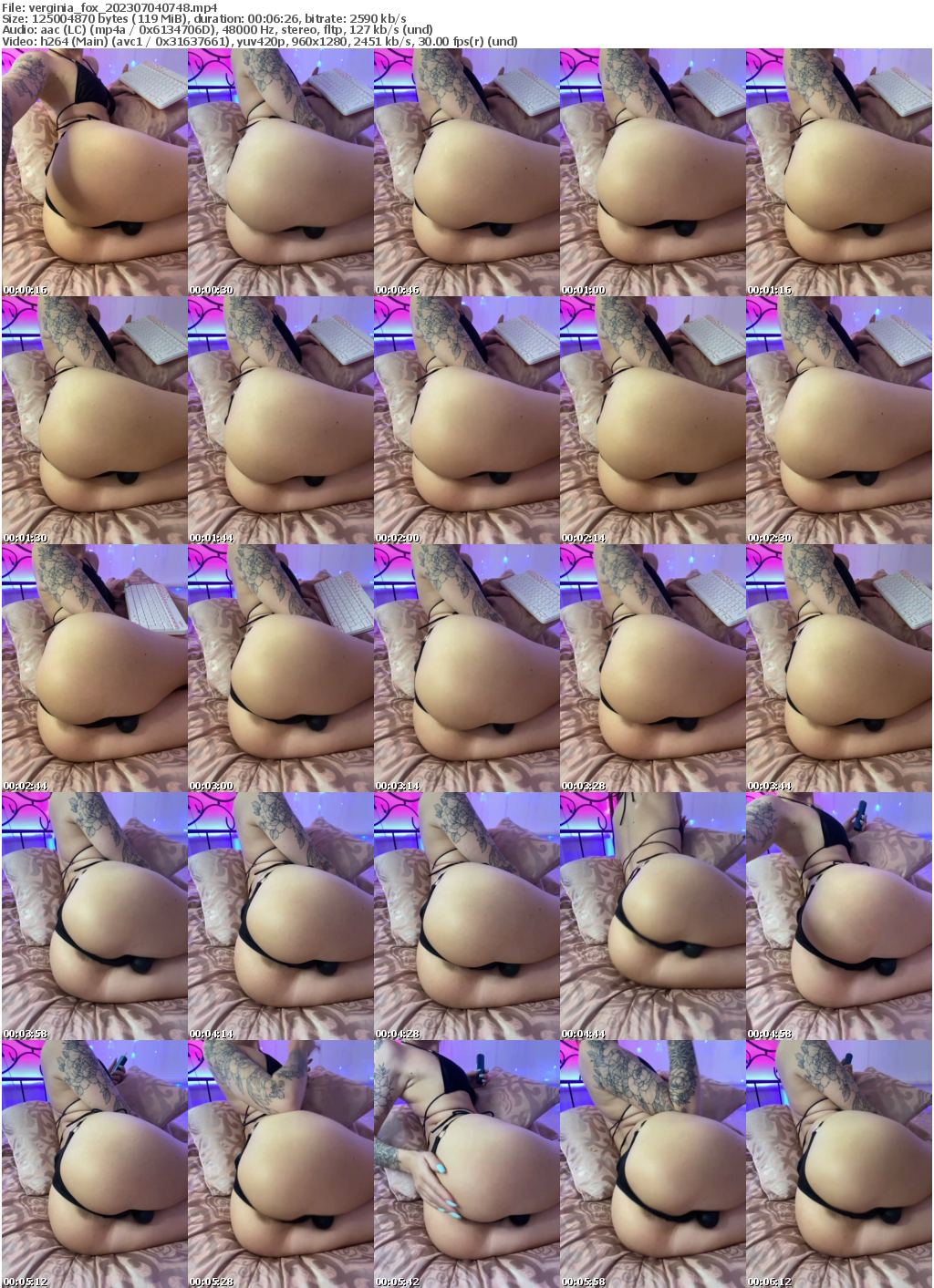 Preview thumb from verginia_fox on 2023-07-04 @ bongacams