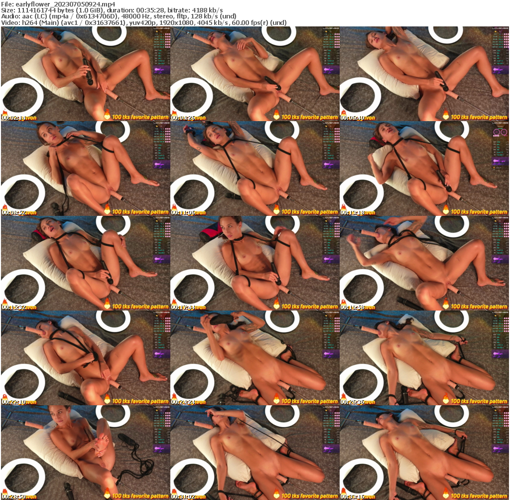 Preview thumb from earlyflower on 2023-07-05 @ bongacams