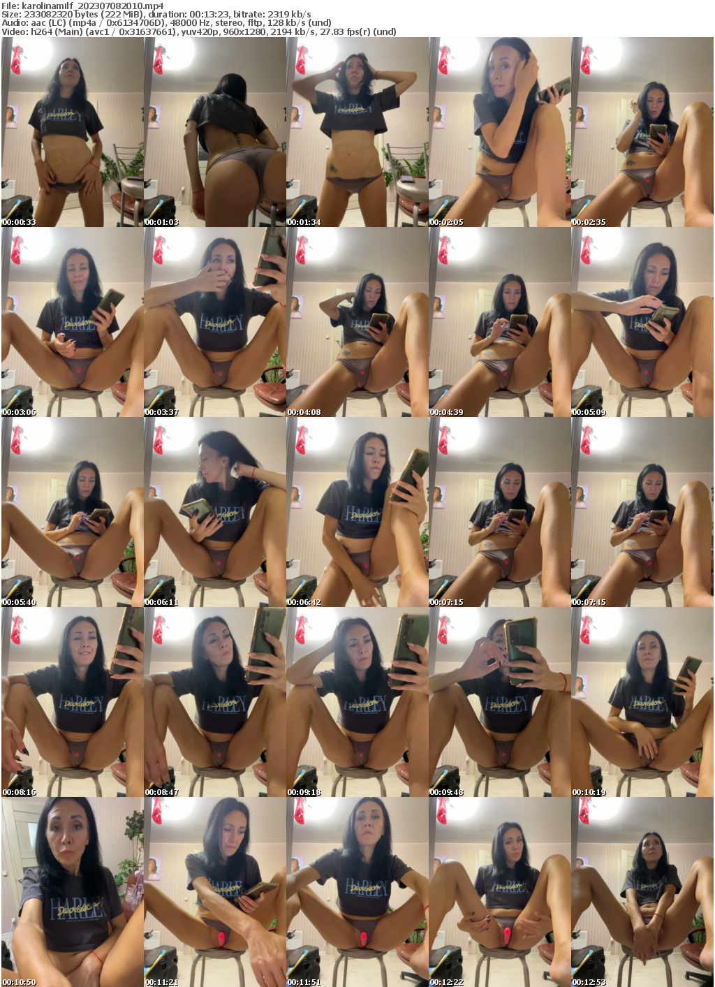 Preview thumb from karolinamilf on 2023-07-08 @ bongacams