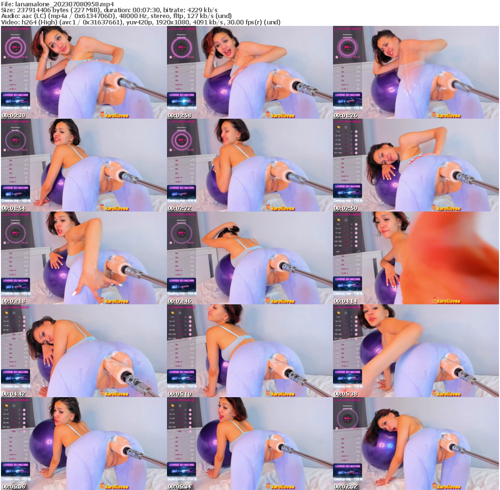 Preview thumb from lanamalone on 2023-07-08 @ bongacams