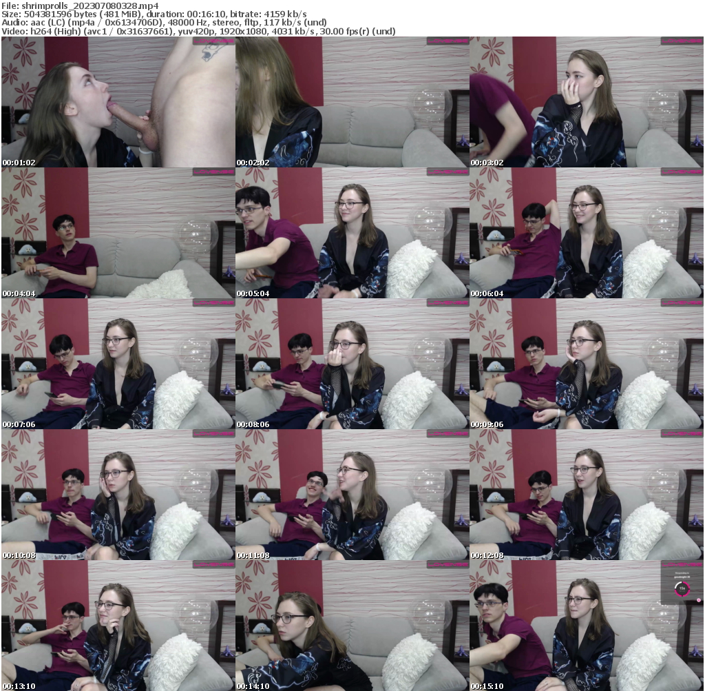 Preview thumb from shrimprolls on 2023-07-08 @ bongacams