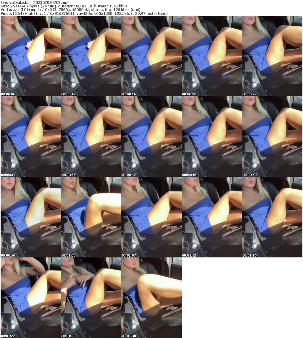 Preview thumb from yuliyalasker on 2023-07-08 @ bongacams