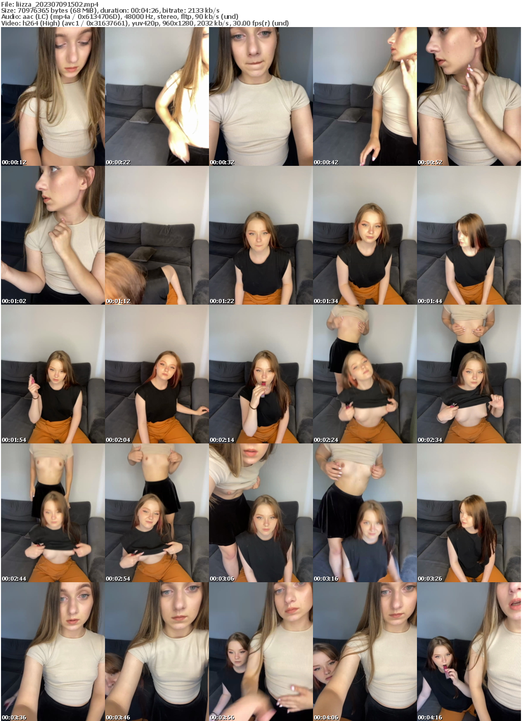 Preview thumb from liizza on 2023-07-09 @ bongacams