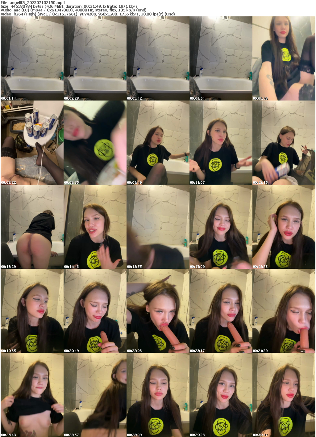 Preview thumb from angelll3 on 2023-07-10 @ bongacams