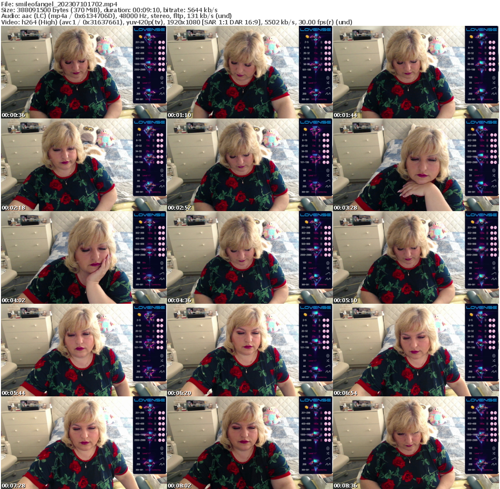 Preview thumb from smileofangel on 2023-07-10 @ bongacams