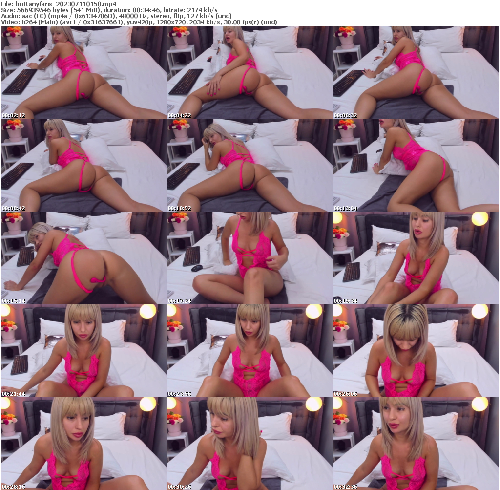 Preview thumb from brittanyfaris on 2023-07-11 @ bongacams