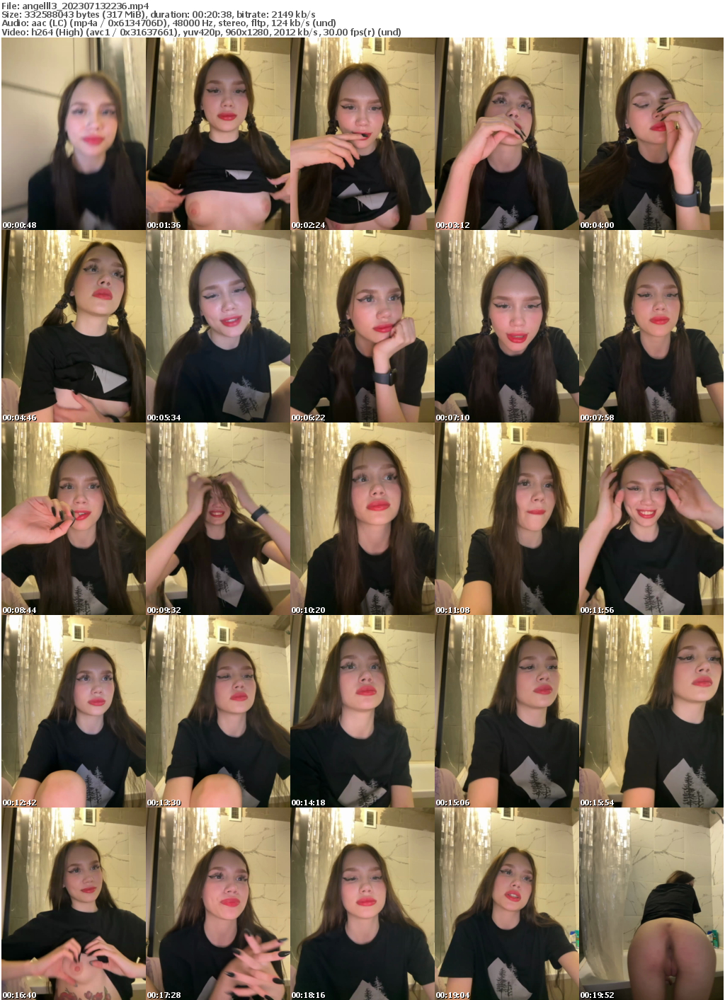 Preview thumb from angelll3 on 2023-07-13 @ bongacams