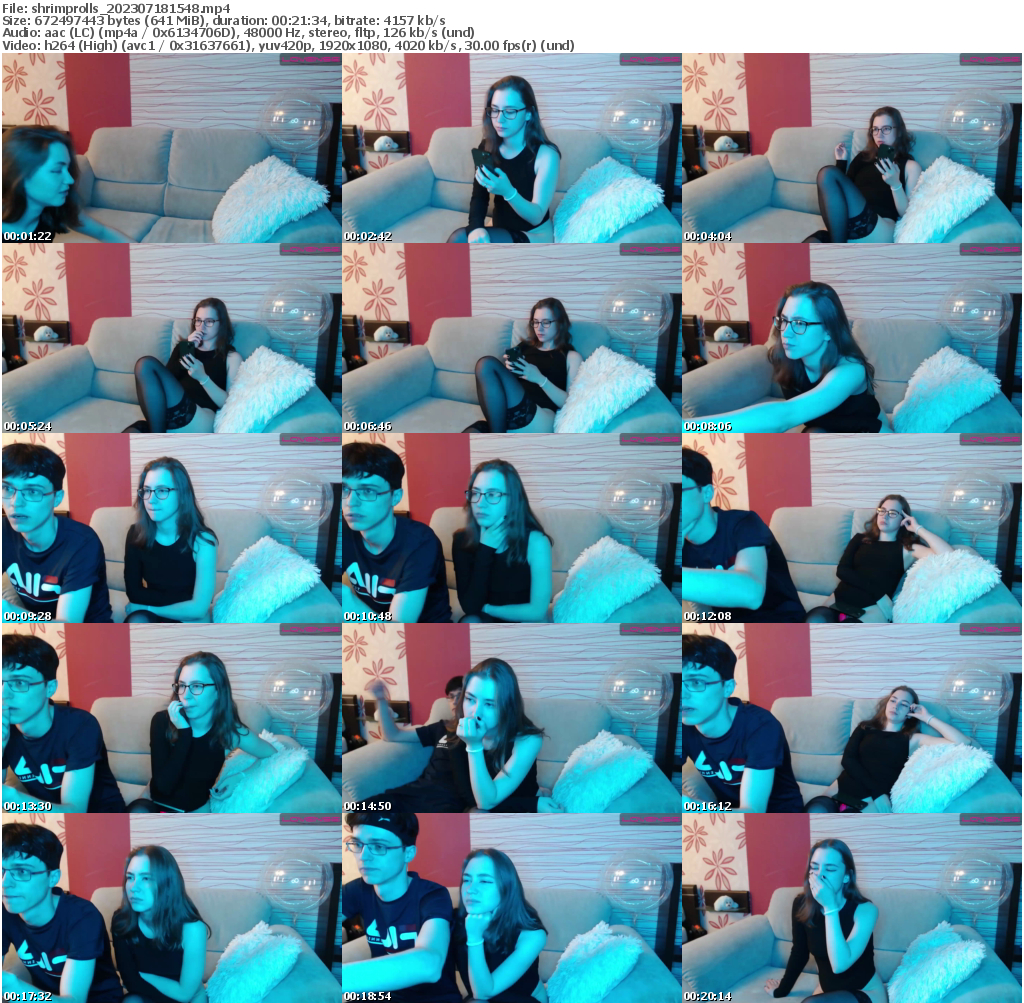 Preview thumb from shrimprolls on 2023-07-18 @ bongacams