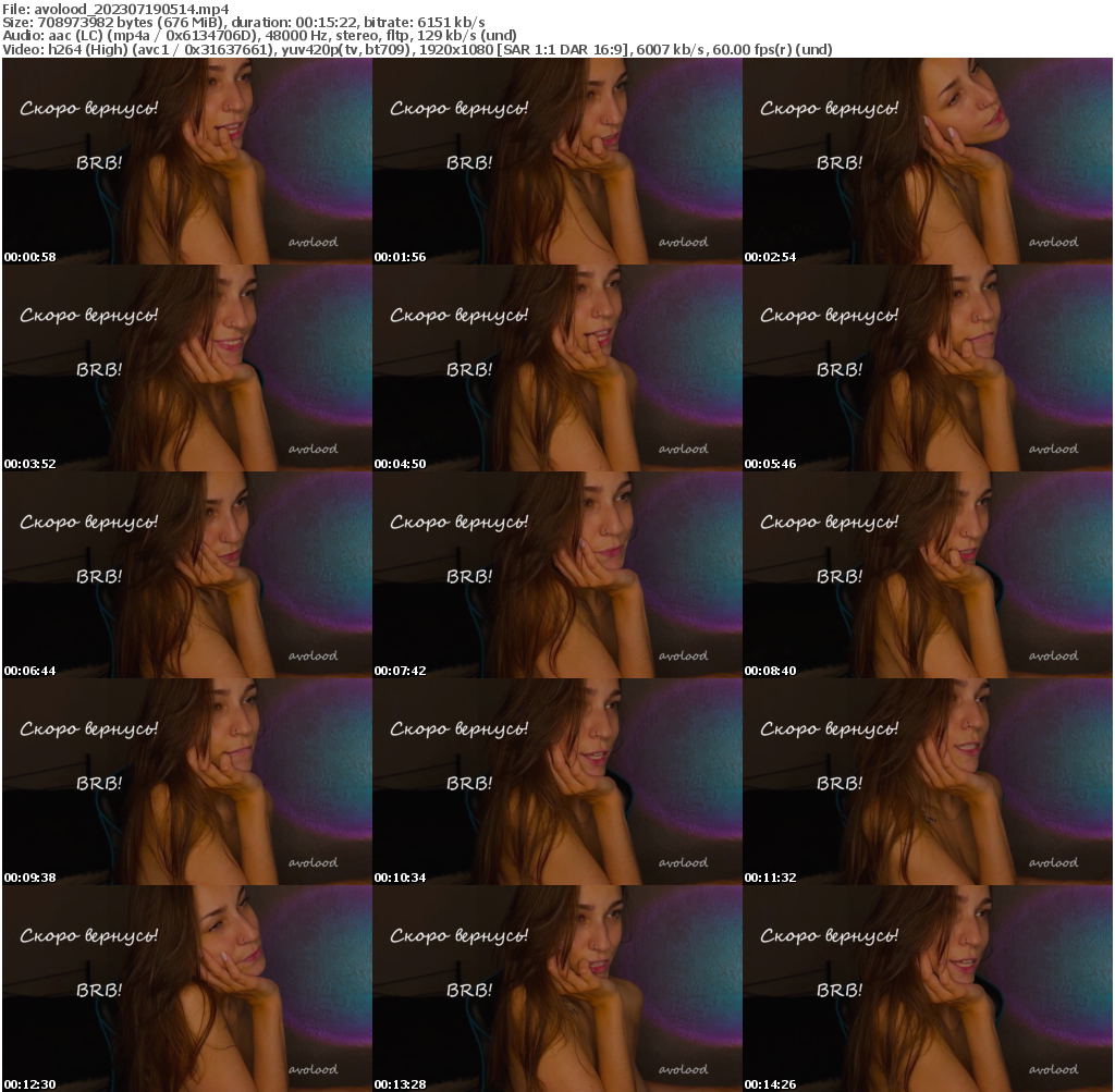 Preview thumb from avolood on 2023-07-19 @ bongacams