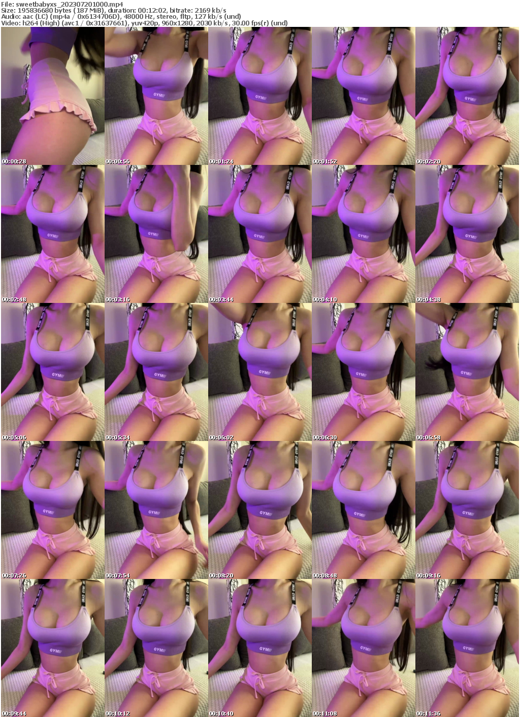 Preview thumb from sweetbabyxs on 2023-07-20 @ bongacams