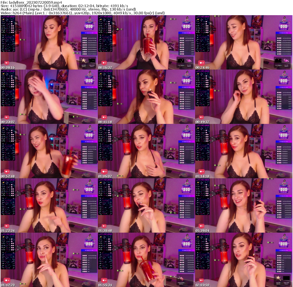 Preview thumb from ladyllsex on 2023-07-22 @ bongacams