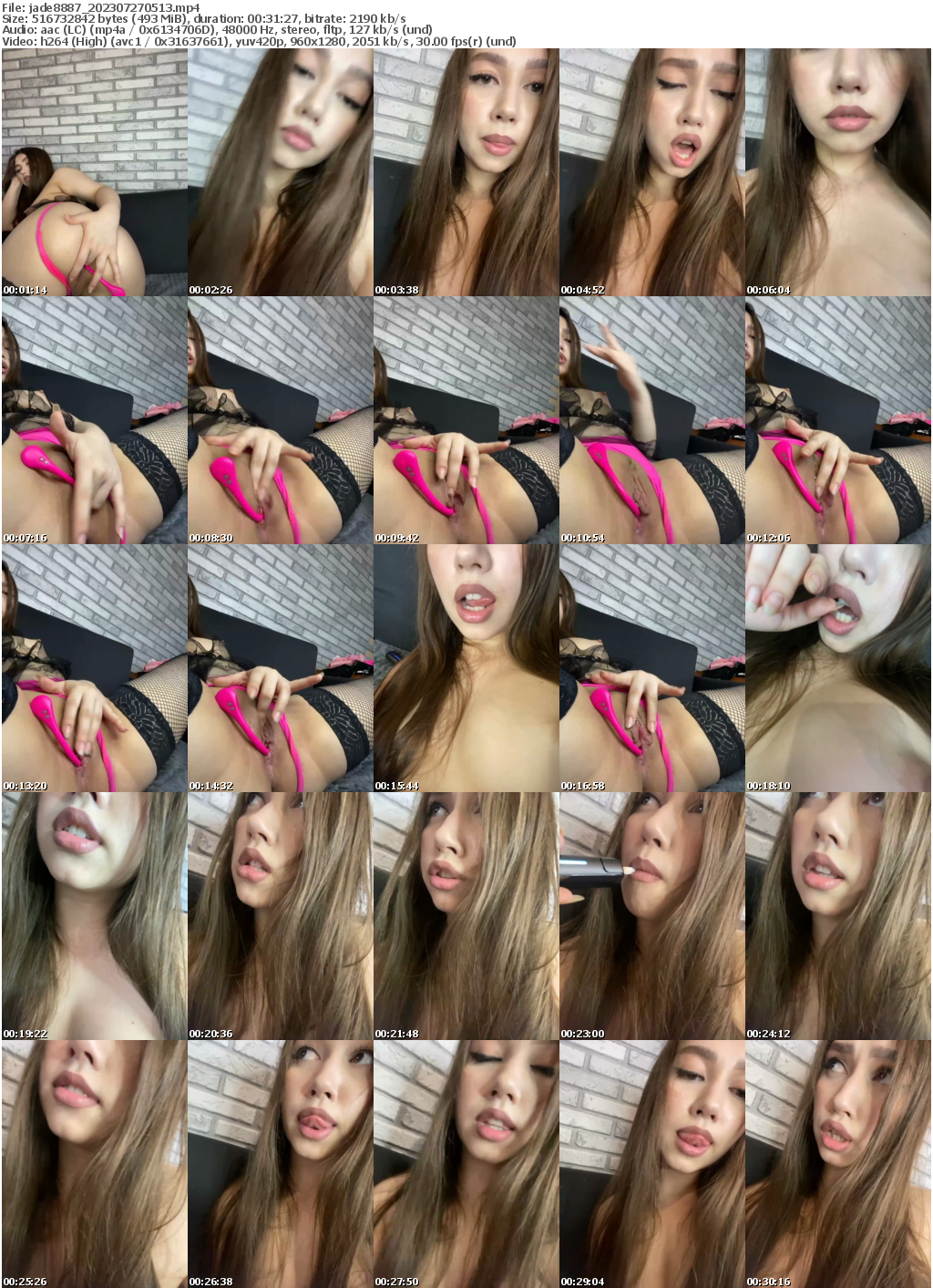 Preview thumb from jade8887 on 2023-07-27 @ bongacams