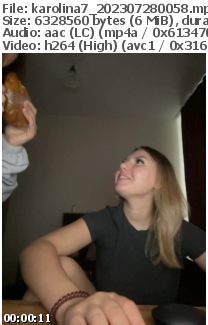 Preview thumb from karolina7 on 2023-07-28 @ bongacams