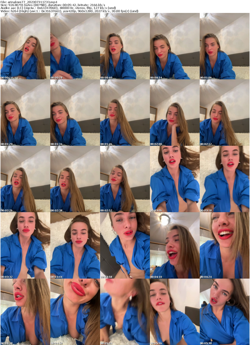 Preview thumb from arinalove77 on 2023-07-31 @ bongacams