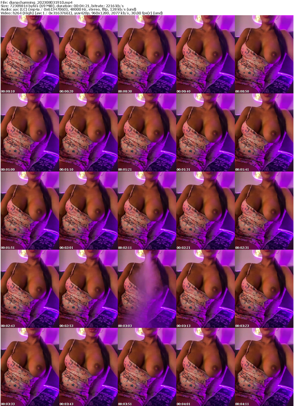 Preview thumb from dianacharming on 2023-08-03 @ bongacams