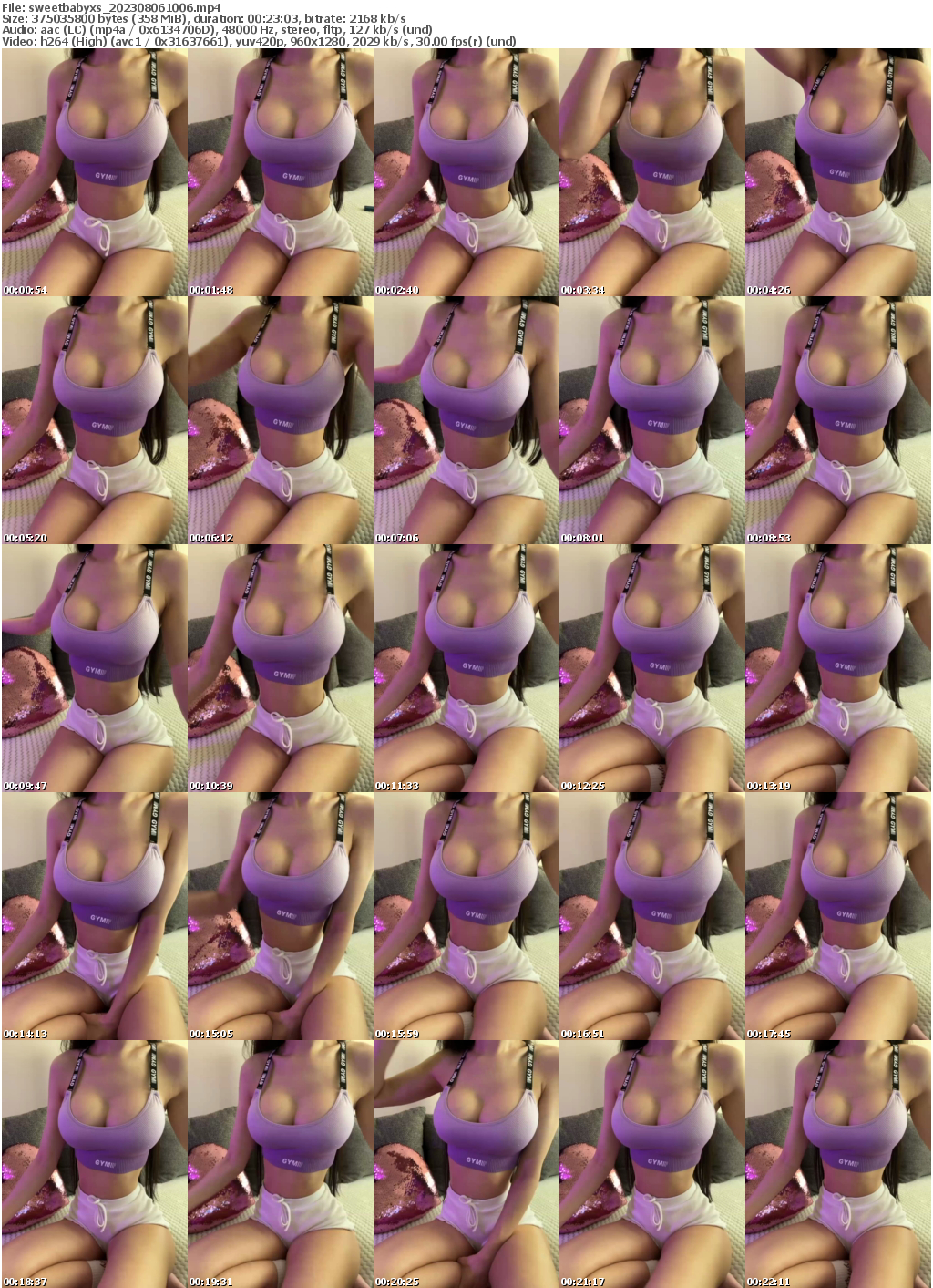 Preview thumb from sweetbabyxs on 2023-08-06 @ bongacams