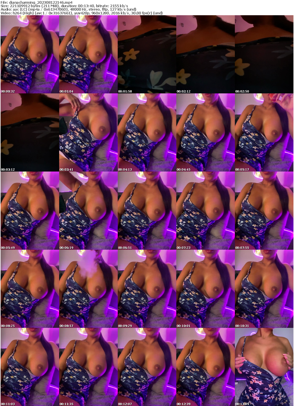 Preview thumb from dianacharming on 2023-08-12 @ bongacams