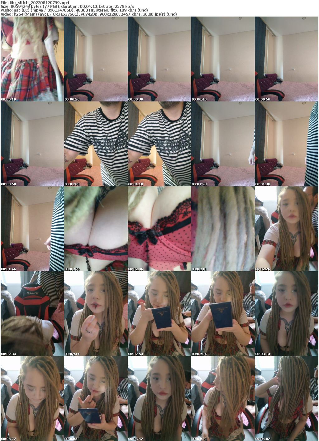 Preview thumb from lilo_stitch on 2023-08-12 @ bongacams