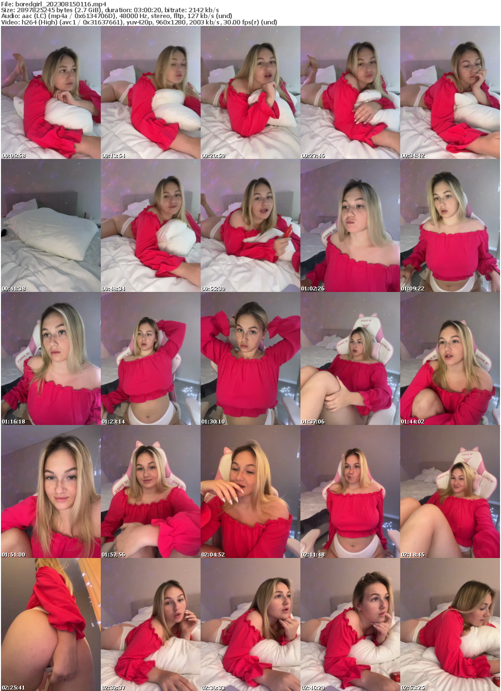 Preview thumb from boredgirl on 2023-08-15 @ bongacams