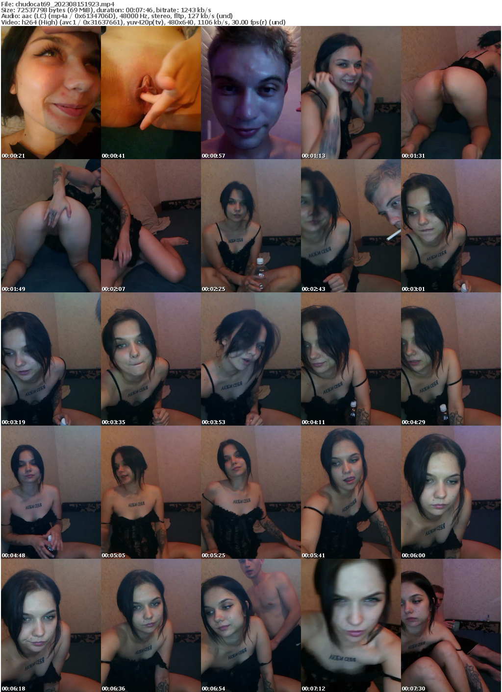 Preview thumb from chudocat69 on 2023-08-15 @ bongacams