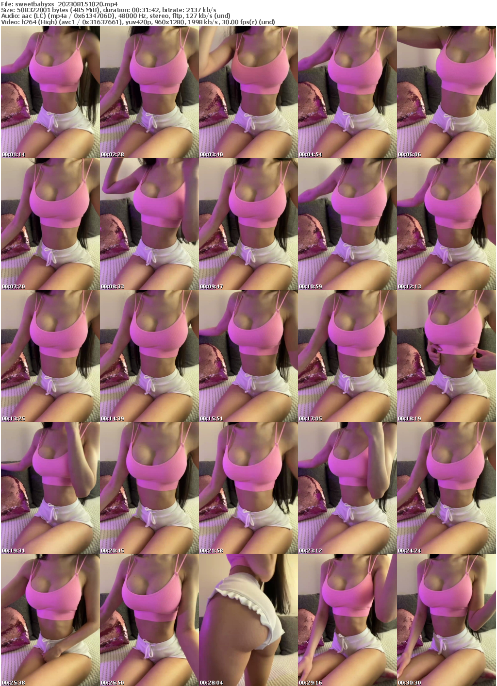 Preview thumb from sweetbabyxs on 2023-08-15 @ bongacams