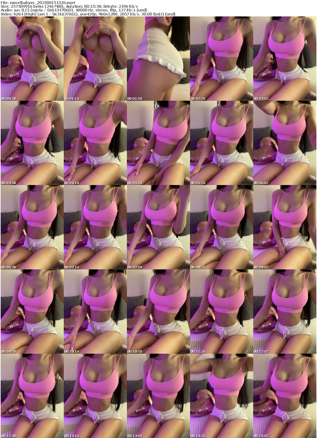 Preview thumb from sweetbabyxs on 2023-08-15 @ bongacams