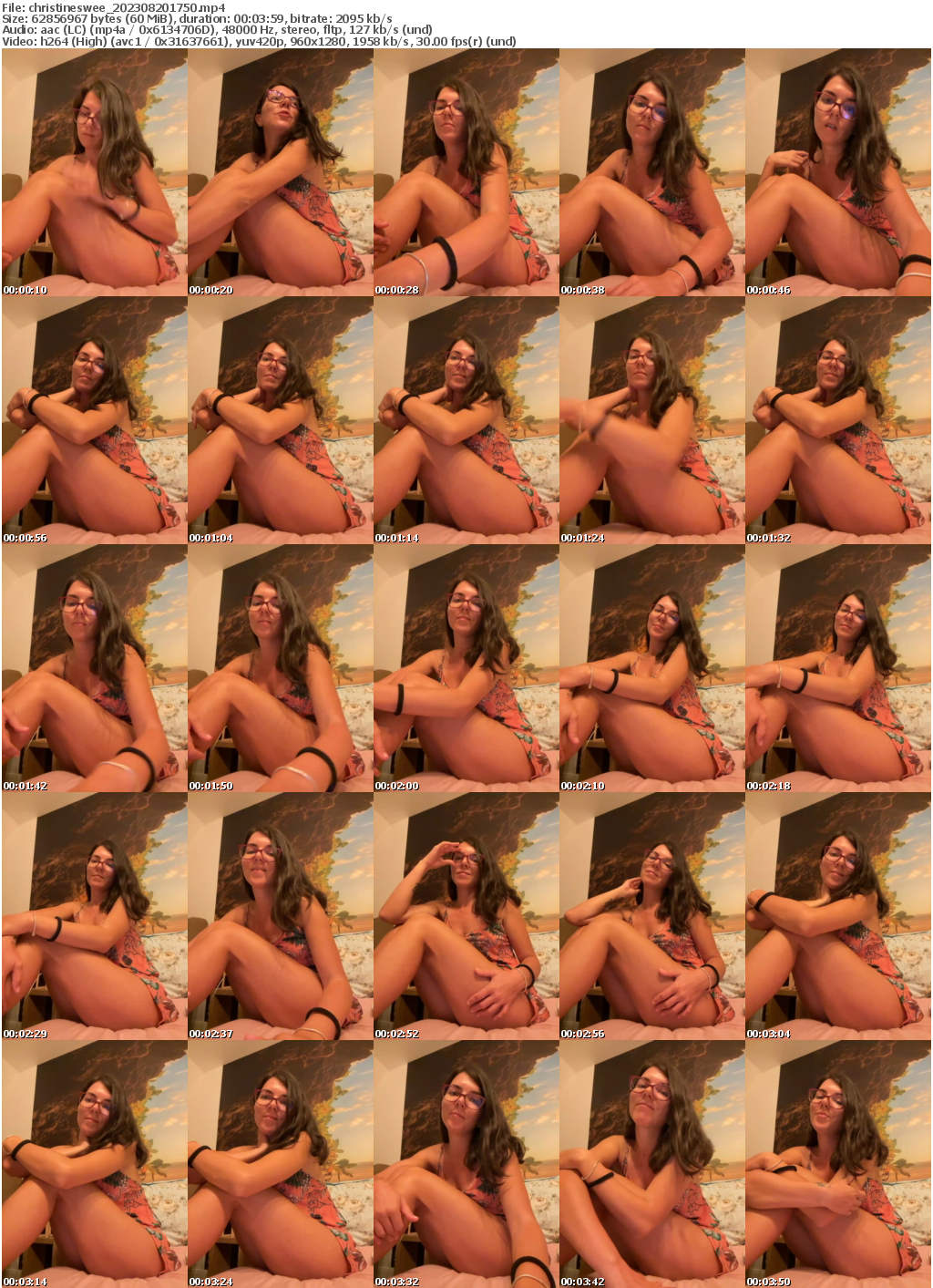 Preview thumb from christineswee on 2023-08-20 @ bongacams