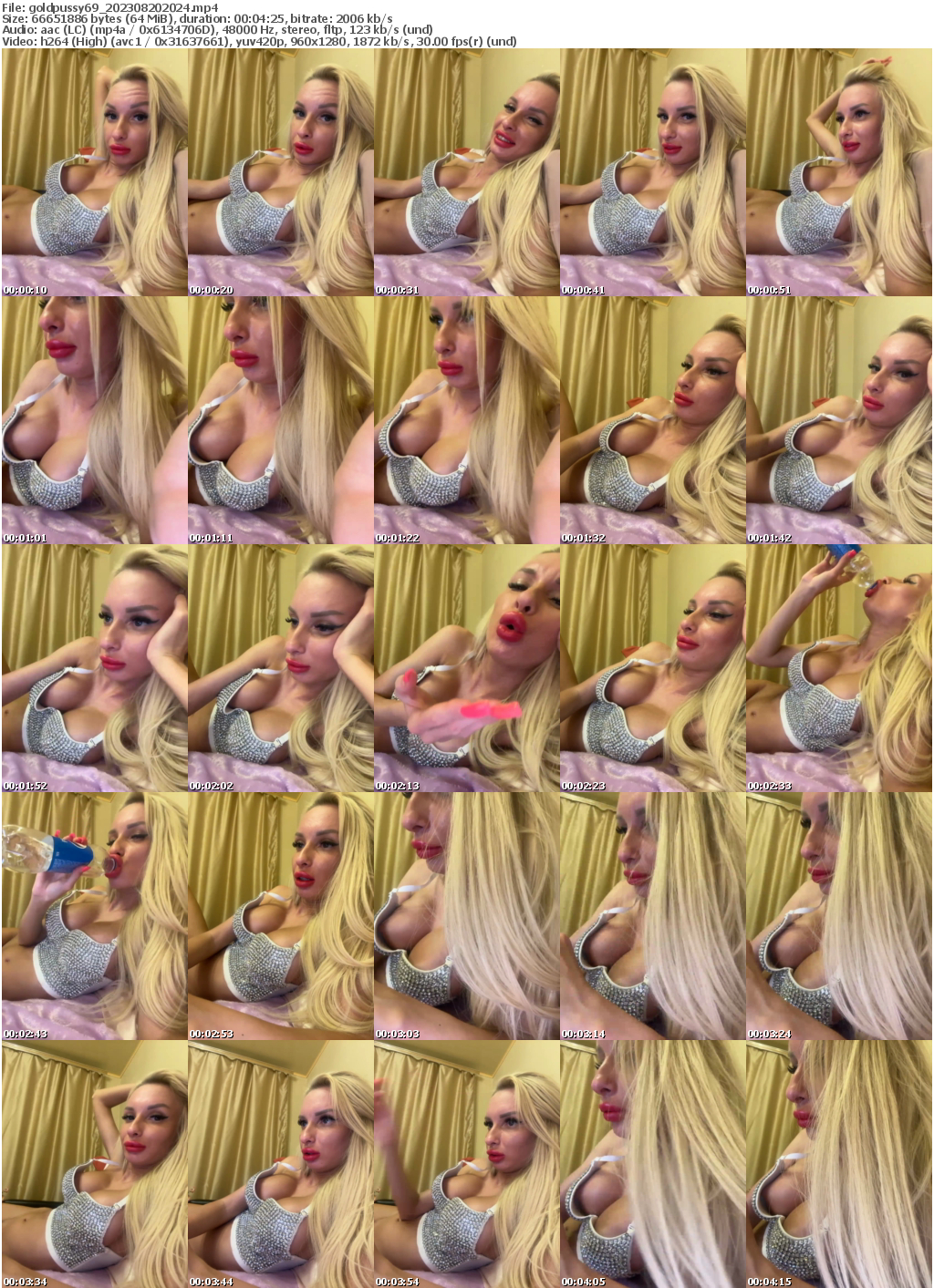 Preview thumb from goldpussy69 on 2023-08-20 @ bongacams