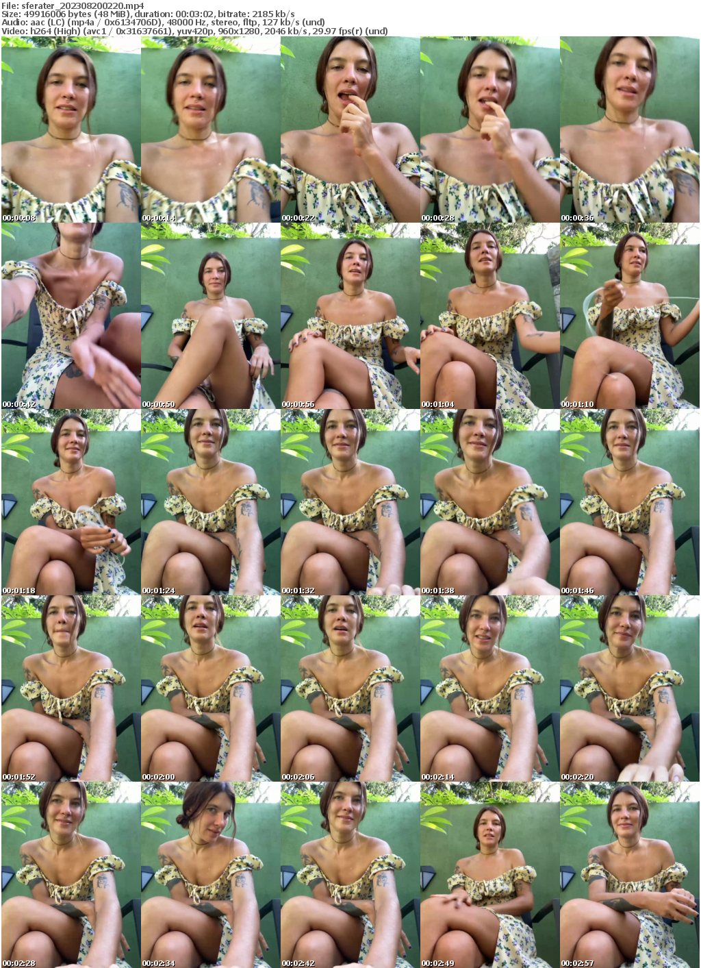 Preview thumb from sferater on 2023-08-20 @ bongacams