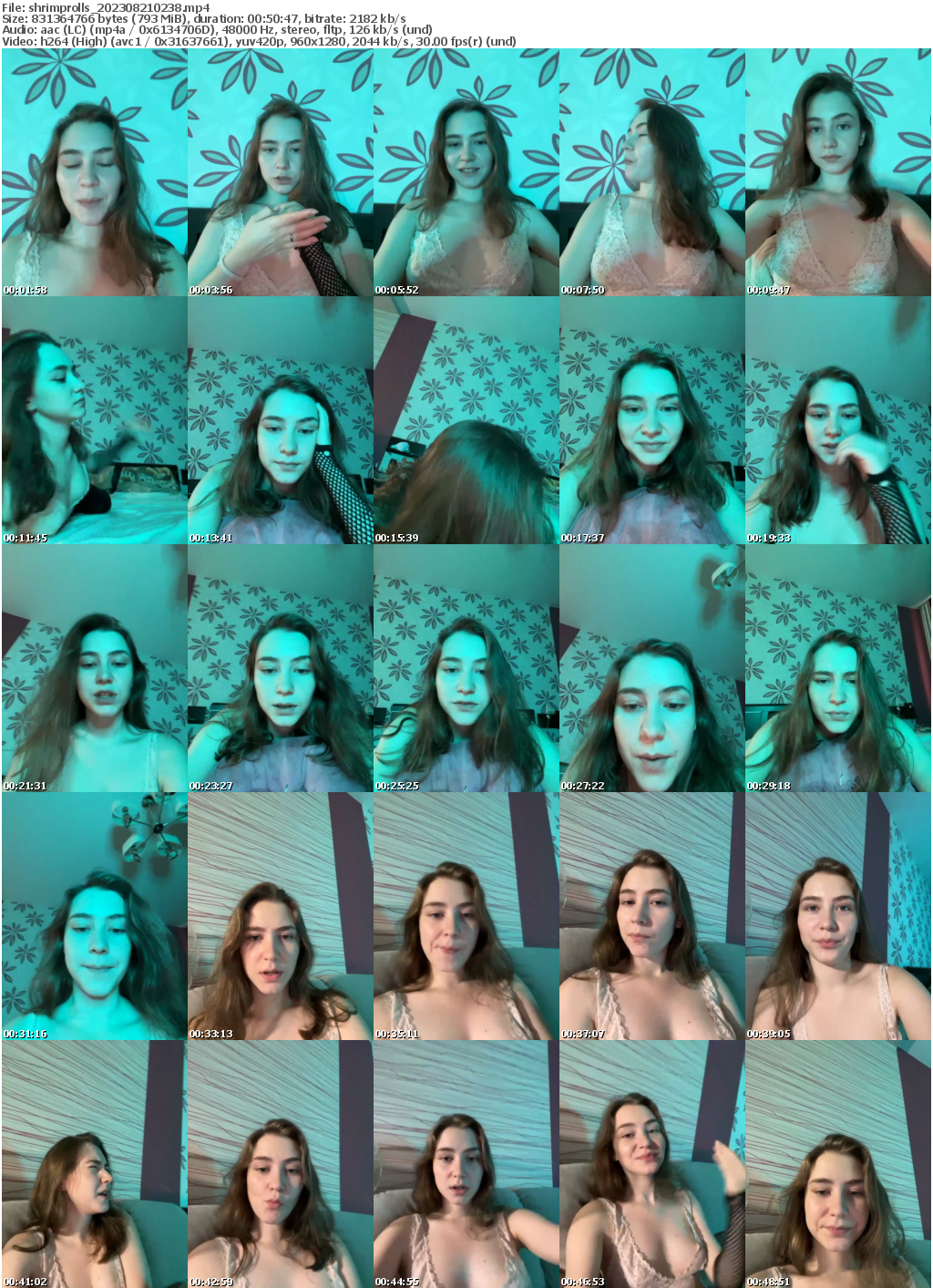 Preview thumb from shrimprolls on 2023-08-21 @ bongacams