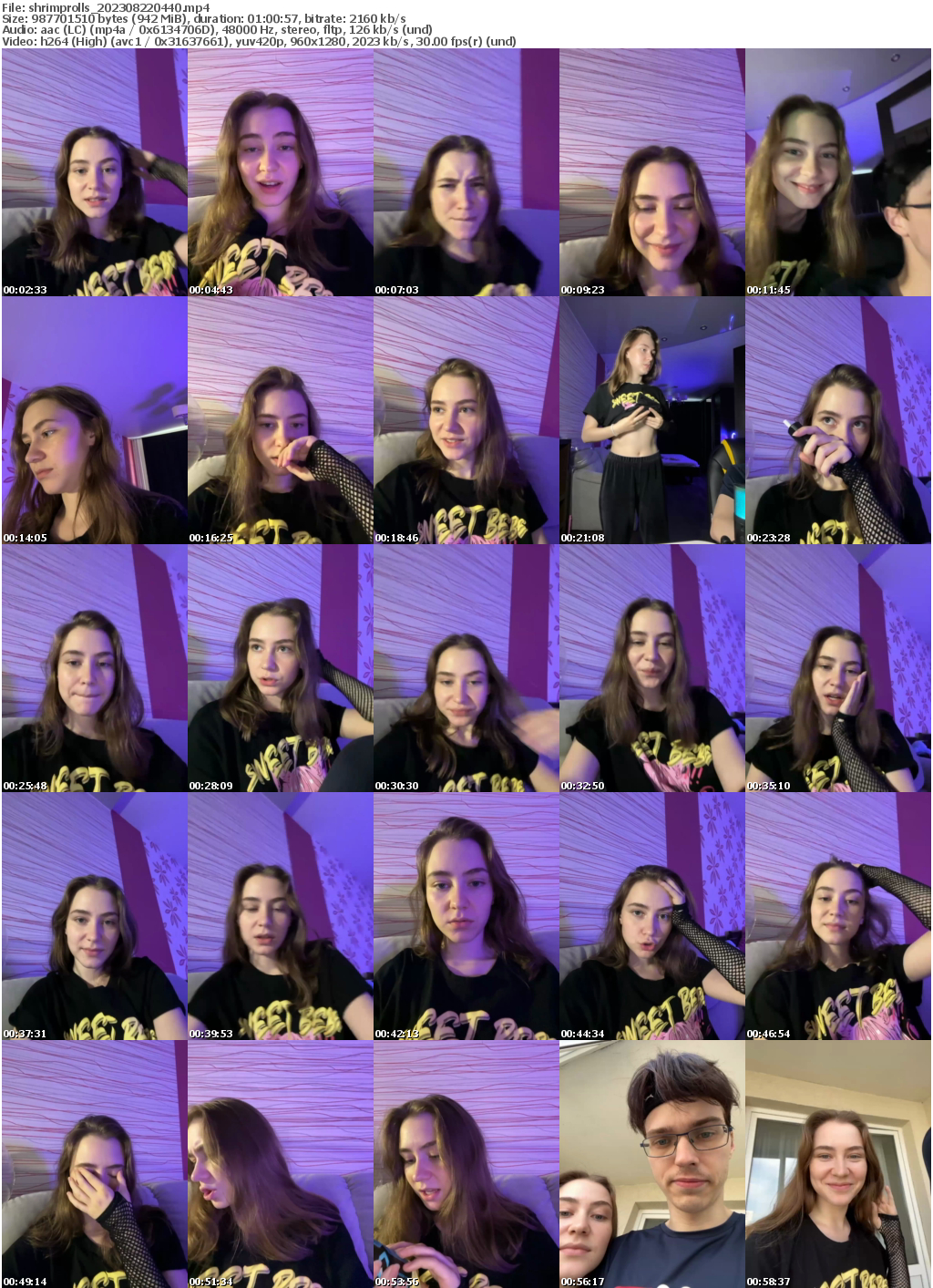 Preview thumb from shrimprolls on 2023-08-22 @ bongacams