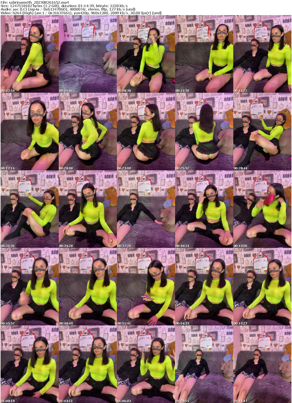 Preview thumb from sabrinasmith on 2023-08-26 @ bongacams