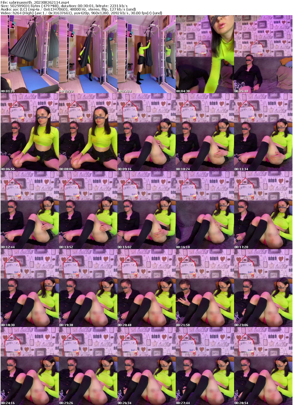 Preview thumb from sabrinasmith on 2023-08-26 @ bongacams