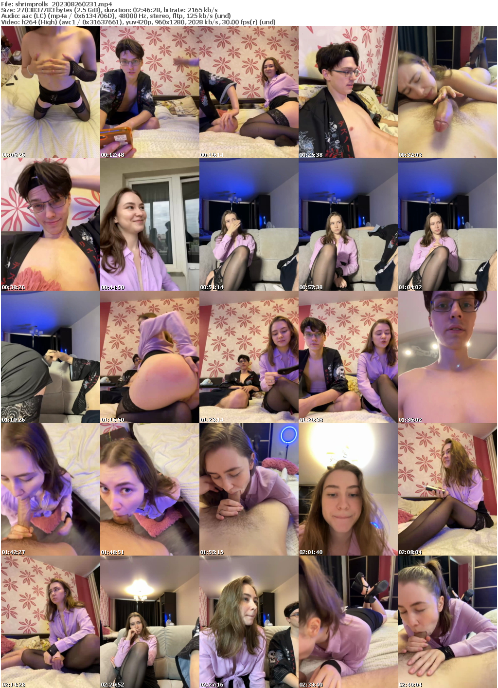 Preview thumb from shrimprolls on 2023-08-26 @ bongacams