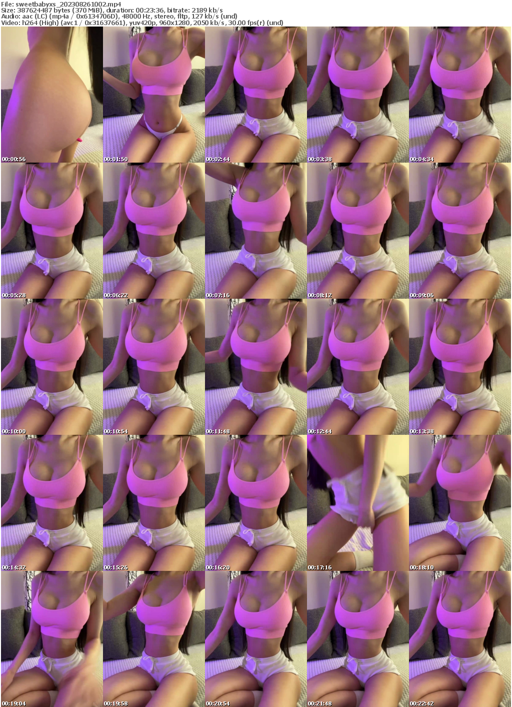 Preview thumb from sweetbabyxs on 2023-08-26 @ bongacams