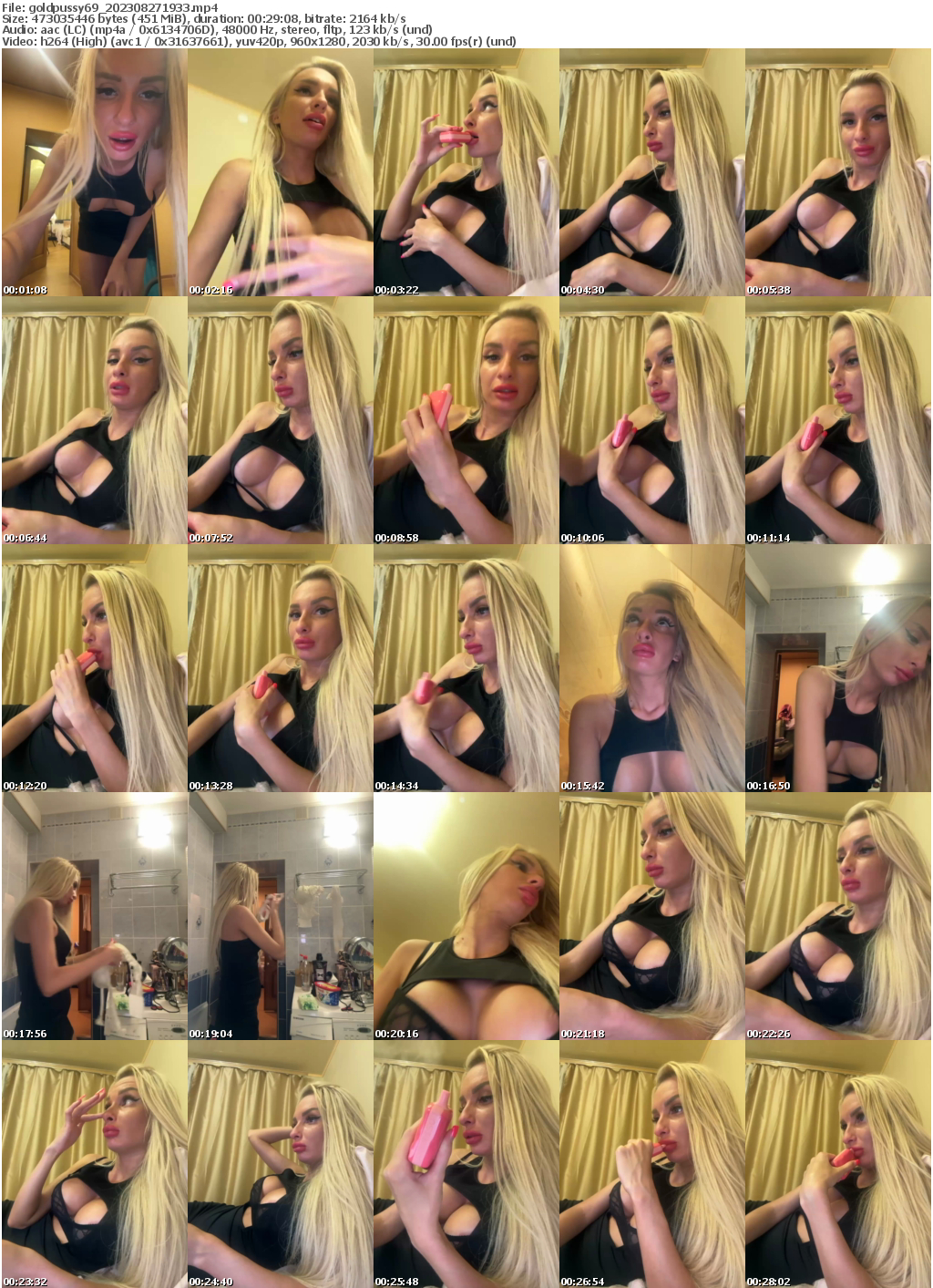 Preview thumb from goldpussy69 on 2023-08-27 @ bongacams