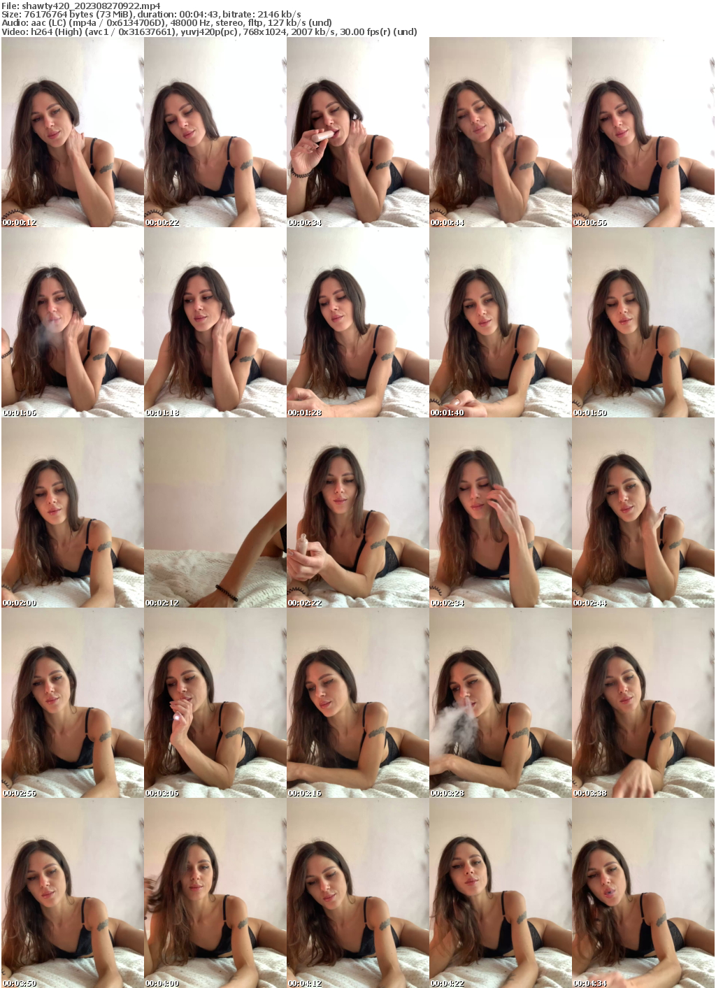 Preview thumb from shawty420 on 2023-08-27 @ bongacams