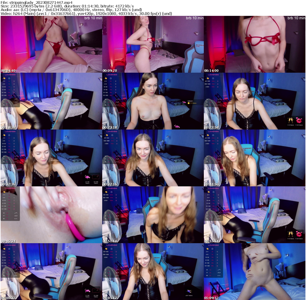 Preview thumb from strippinglady on 2023-08-27 @ bongacams