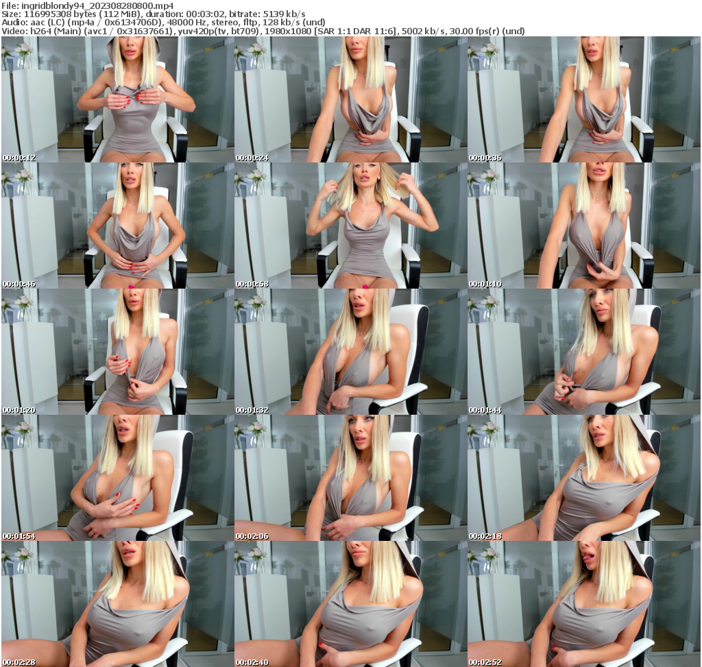 Preview thumb from ingridblondy94 on 2023-08-28 @ bongacams