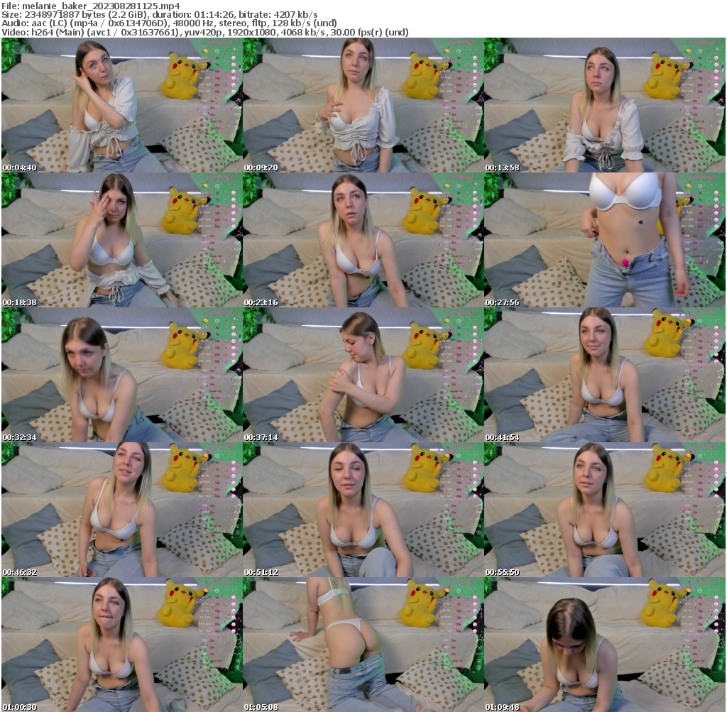 Preview thumb from melanie_baker on 2023-08-28 @ bongacams