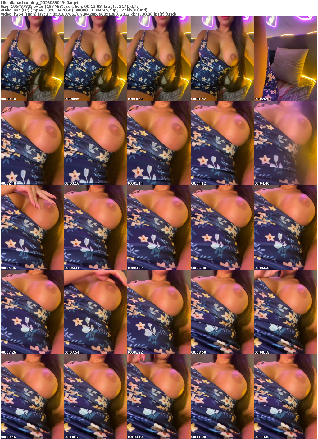 Preview thumb from dianacharming on 2023-08-30 @ bongacams