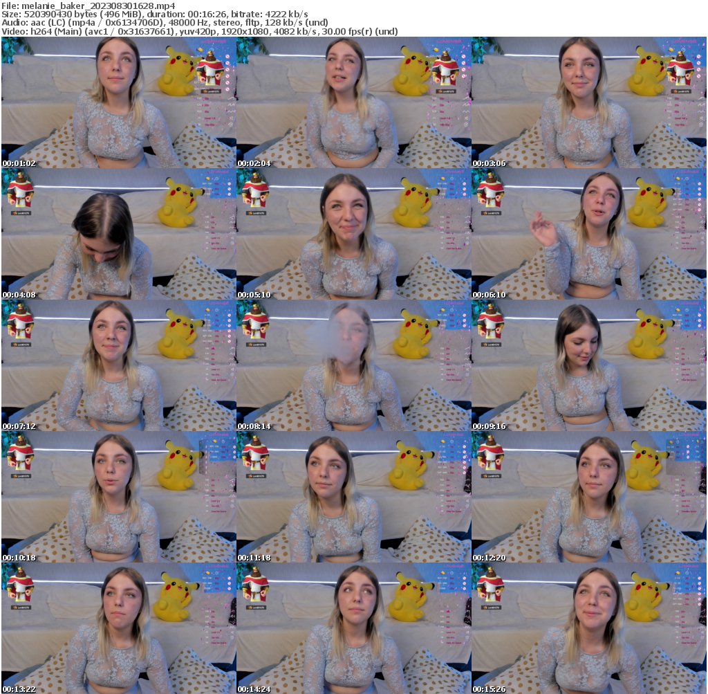 Preview thumb from melanie_baker on 2023-08-30 @ bongacams