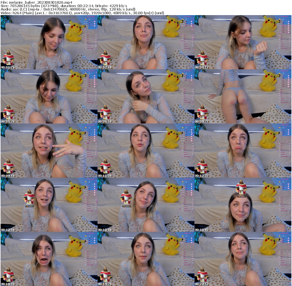 Preview thumb from melanie_baker on 2023-08-30 @ bongacams