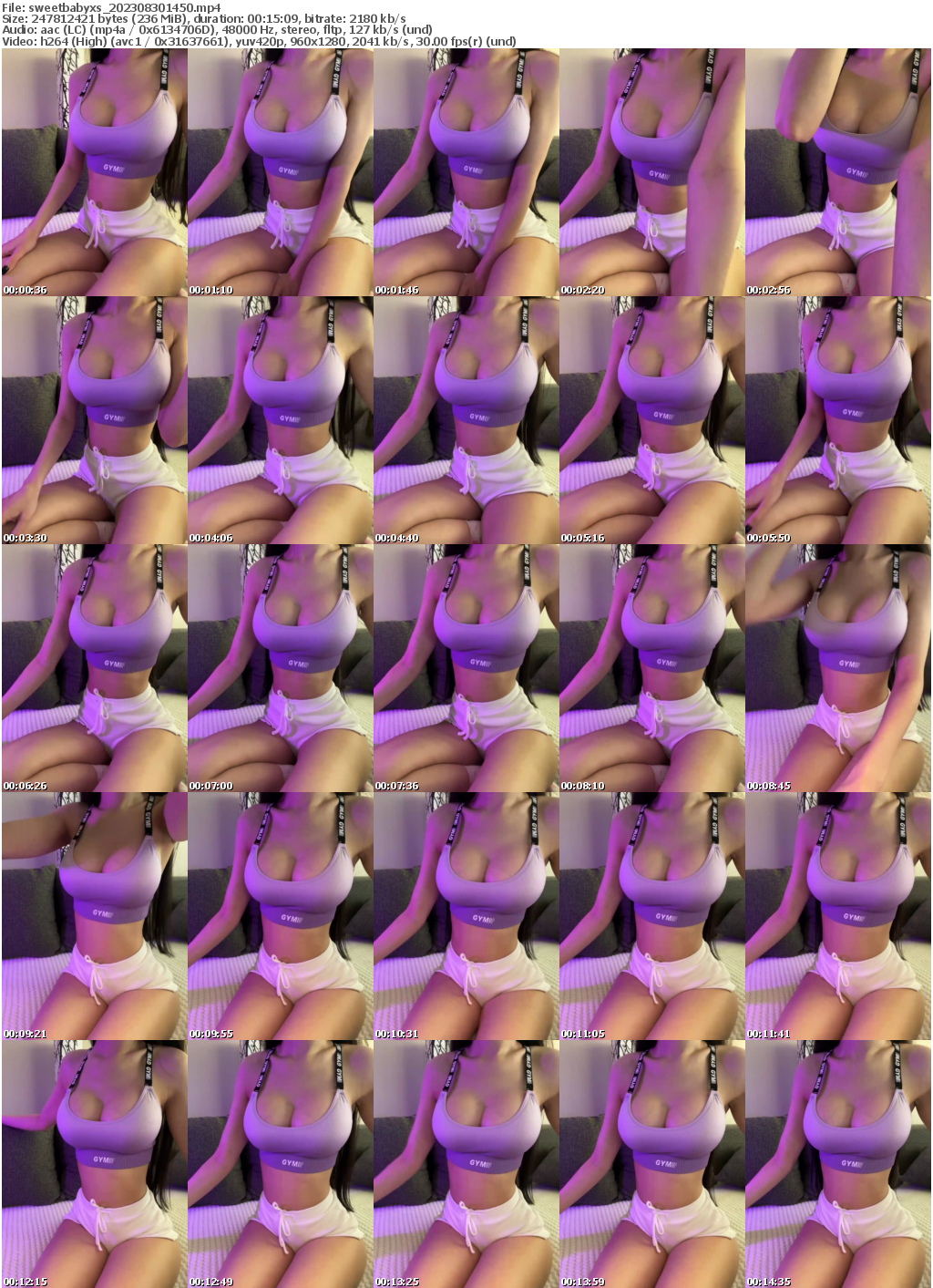 Preview thumb from sweetbabyxs on 2023-08-30 @ bongacams